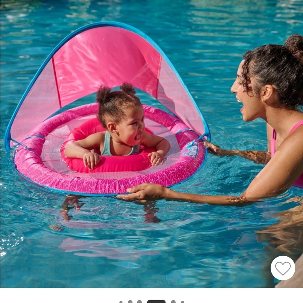 SwimWays Baby Float with Canopy - Pink - Picture 3 of 4